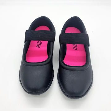 Actvitta 4202-549 Slip on Velcro Strap Sneaker in Black